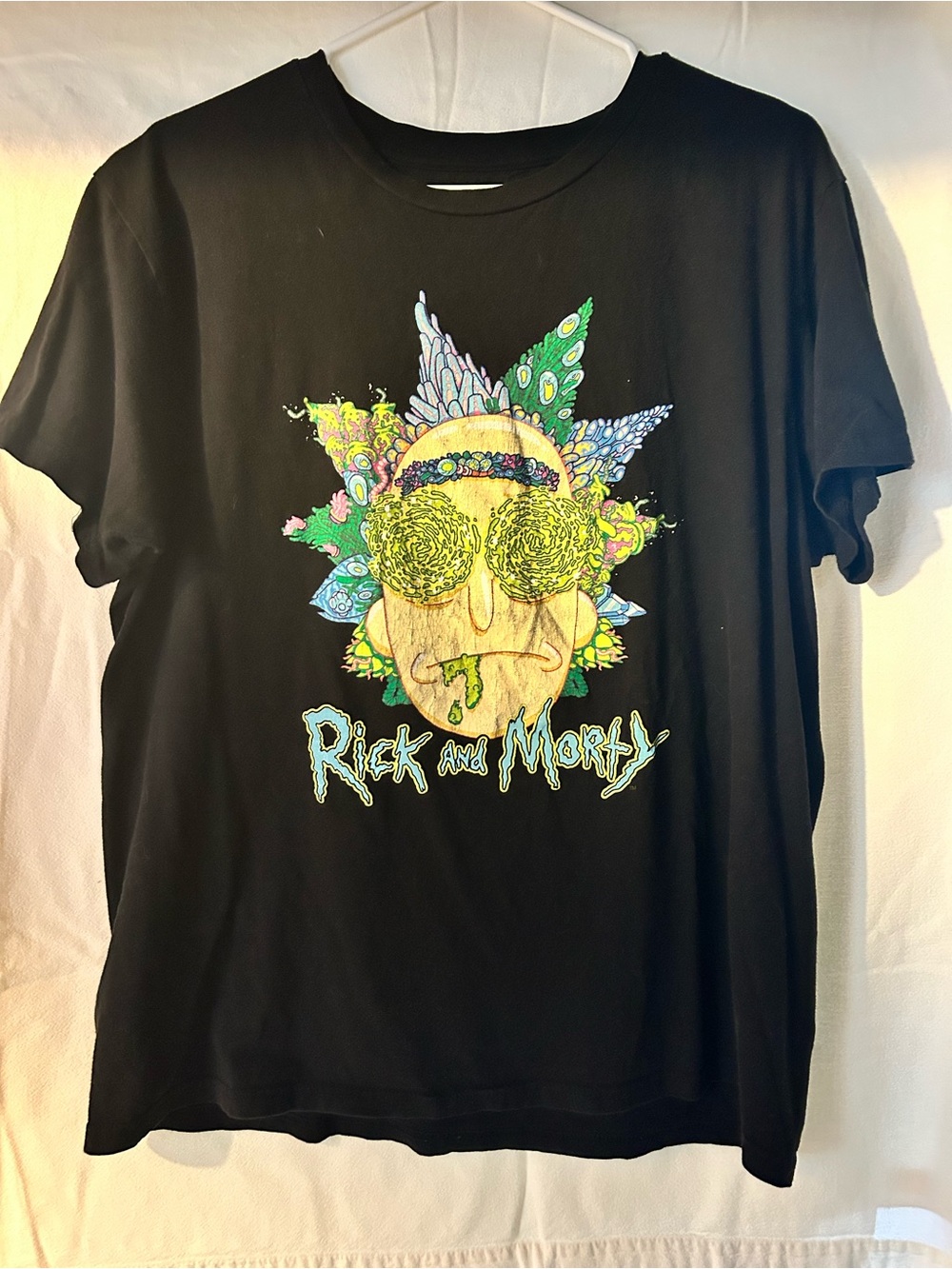 Rick and Morty Adult Swim T-shirt Noir XS Officiel Psychédélique
